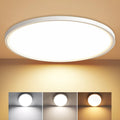 MGEELED LED Deckenleuchte Ø30CM 20W 2400LM Deckenlampe 3Farben 3000K/4000K/6500K Badezimmer lampe Küchenlampe IP44 Wasserfest Simple Modern Rund Ultra Dünn für Küche Keller Flur