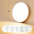 MGEELED LED Deckenleuchte Ø30CM 20W 2400LM Deckenlampe 3Farben 3000K/4000K/6500K Badezimmer lampe Küchenlampe IP44 Wasserfest Simple Modern Rund Ultra Dünn für Küche Keller Flur