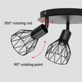 Dehobo Led Deckenstrahler Schwenkbar 350°, Deckenleuchte E14 3 Flammig Schwarz, Spotleuchte Wand, Deckenlampe Spots Led, LED Wandstrahler für Küche, Wohnzimmer, Schlafzimmer, Nein E14 Leuchtmittel
