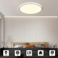 LQWELL® Deckenleuchte LED Deckenlampe, IP44 Wasserfest Badlampe Rund Flach 18W 4000K 1980LM Modern Schlicht Lampe Dünn für Wohnzimmer Badezimmer Schlafzimmer Küche Balkon Keller Büro, 220 * 24mm