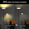 42W Stehlampe Wohnzimmer, 4200LM LED Deckenfluter mit Leselampe 2700K-6500K Stufenloses Dimmen , Fernbedienung und Touch-Steuerung, Moderne Dimmbar Standleuchte für Wohnzimmer Schlafzimmer Büro