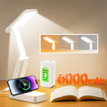 6000mAh Akku Tischlampe Kabellos, 3 Farben+Dimmbar Schreibtischlampe Kinder, Faltbar+Tragbar Led Tischlampe Akku Lampe, Nachttischlampe Touch Lampe mit Timer, Leselampe Kinder, Campinglampe Aufladbar