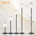 Amdelne Outdoor Solar Stehlampe, Kabellose Stehleuchte USB mit Aufladbar akku, RGB Garten Fernbedienung Dimmbar, Lichtsensor, IP65 Wetterfest, H147cm Höhenverstellbar, Dekoration Terrassen Balkon