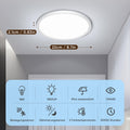 NIBSHOOM LED Deckenlampe mit Bewegungsmelder, 3000K/4000K/6500K 18W IP44 Wasserfest Deckenleuchte Innen, mit Radar Bewegungssensor und Dämmerungssensor Lampe für Flur Bad Treppe Balkon Garage, 22cm