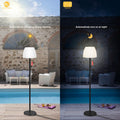 Licmic Solar Stehlampe Outdoor Stehlampe mit Lichtsensor,Dimmbar Warmweiß und RGB Stehlampe Kabellos stehleuchte Aufladbar Akku Stehlampe Wasserdicht LED Stehlampe Außen für Terrassen、Garten.