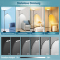 42W Stehlampe Wohnzimmer, 4200LM LED Deckenfluter mit Leselampe 2700K-6500K Stufenloses Dimmen , Fernbedienung und Touch-Steuerung, Moderne Dimmbar Standleuchte für Wohnzimmer Schlafzimmer Büro