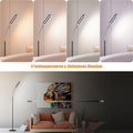 Amdelne Stehlampe Wohnzimmer Schwarz, Moderne Stehlampe LED Dimmbar, 12W 1400LM Stehleuchte Leselampe mit Fernbedienung, 6 Szenenmodi, Timing-Funktion, Sofa Lampe für Schlafzimmer Arbeitszimmer Büro