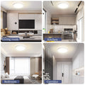 Deckenlampe LED Deckenleuchte Flach Rund, Ultra Dünn Lampe Decke Flurlampe 18W Weiß 4000K 1600LM Modern IP44 Badlampe Badezimmerlampe für Wohnzimmer Schlafzimmer Balkon Bad Flur Keller Küche Ø 223MM