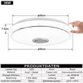 ACXIN 36W LED Deckenlampe Dimmbar, RGB Deckenleuchte mit Bluetooth Lautsprecher Fernbedienung und APP-Steuerung, Musikwiedergabe für Kinderzimmer Schlafzimmer Wohnzimmer Ø30CM