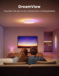 Govee Deckenlampe RGBIC 48.5W, Smart Led Deckenleuchte 4300lm Kompatibel mit Matter, Alexa & Google Assistant, Deckenlampe Led Ø38cm Lamp Dimmbar mit Hintergrundbeleuchtung für Wohnzimmer Schlafzimmer