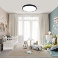 Anten 24W Smart LED Deckenlampe Ø30CM 2800LM RGB Wifi Deckenleuchte mit Fernsteuerung Steuerbar via App Kompatibel Alexa und Google Assistant für Wohnzimmer, Schwarz, (GA300-24W)