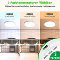 MGEELED LED Deckenleuchte Ø30CM 20W 2400LM Deckenlampe 3Farben 3000K/4000K/6500K Badezimmer lampe Küchenlampe IP44 Wasserfest Simple Modern Rund Ultra Dünn für Küche Keller Flur