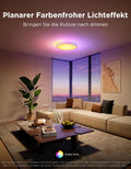 Govee Deckenlampe RGBIC 48.5W, Smart Led Deckenleuchte 4300lm Kompatibel mit Matter, Alexa & Google Assistant, Deckenlampe Led Ø38cm Lamp Dimmbar mit Hintergrundbeleuchtung für Wohnzimmer Schlafzimmer