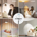 42W Stehlampe Wohnzimmer, 4200LM LED Deckenfluter mit Leselampe 2700K-6500K Stufenloses Dimmen , Fernbedienung und Touch-Steuerung, Moderne Dimmbar Standleuchte für Wohnzimmer Schlafzimmer Büro