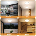 NIBSHOOM LED Deckenlampe mit Bewegungsmelder, 3000K/4000K/6500K 18W IP44 Wasserfest Deckenleuchte Innen, mit Radar Bewegungssensor und Dämmerungssensor Lampe für Flur Bad Treppe Balkon Garage, 22cm