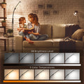 Mojimdo 120 LED Stehlampe, helle Stehlampen für Wohnzimmer, 3 Farbmodi & 10 Helligkeiten 3000K-6000K Standlicht, Schwanenhals Leselampe mit Touch Control für Schlafzimmer Büro
