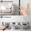 Amdelne Stehlampe Wohnzimmer Schwarz, Moderne Stehlampe LED Dimmbar, 12W 1400LM Stehleuchte Leselampe mit Fernbedienung, 6 Szenenmodi, Timing-Funktion, Sofa Lampe für Schlafzimmer Arbeitszimmer Büro
