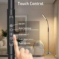 Mojimdo 120 LED Stehlampe, helle Stehlampen für Wohnzimmer, 3 Farbmodi & 10 Helligkeiten 3000K-6000K Standlicht, Schwanenhals Leselampe mit Touch Control für Schlafzimmer Büro