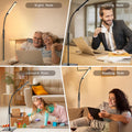 Mojimdo 120 LED Stehlampe, helle Stehlampen für Wohnzimmer, 3 Farbmodi & 10 Helligkeiten 3000K-6000K Standlicht, Schwanenhals Leselampe mit Touch Control für Schlafzimmer Büro