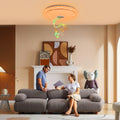 ACXIN 36W LED Deckenlampe Dimmbar, RGB Deckenleuchte mit Bluetooth Lautsprecher Fernbedienung und APP-Steuerung, Musikwiedergabe für Kinderzimmer Schlafzimmer Wohnzimmer Ø30CM