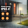Amdelne Outdoor Solar Stehlampe, Kabellose Stehleuchte USB mit Aufladbar akku, RGB Garten Fernbedienung Dimmbar, Lichtsensor, IP65 Wetterfest, H147cm Höhenverstellbar, Dekoration Terrassen Balkon
