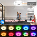 ACXIN 36W LED Deckenlampe Dimmbar, RGB Deckenleuchte mit Bluetooth Lautsprecher Fernbedienung und APP-Steuerung, Musikwiedergabe für Kinderzimmer Schlafzimmer Wohnzimmer Ø30CM