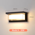 Lumaglow - Außenwandleuchte Model A 30W / Weiß 6000K Bewegungssensor