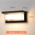 Lumaglow - Außenwandleuchte Model A 40W / Weiß 6000K Bewegungssensor