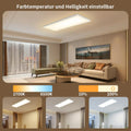 Epicflare LED Deckenleuchte 58x20x2.8 cm IP44 LED Panel mit Fernbedienung 2700K - 6500K Led Deckenleuchte Flach