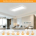 Epicflare LED Deckenleuchte 58x20x2.8 cm IP44 LED Panel mit Fernbedienung 2700K - 6500K Led Deckenleuchte Flach