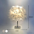 Federglanz - Runde Tischlampe Mit Federn