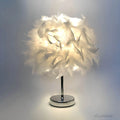 Federglanz - Runde Tischlampe Mit Federn
