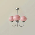 Glowing Delight - Moderne Kronleuchter Aus Marshmallow 3 Köpfe / Chrom Rosa Deckenlampe