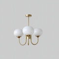 Glowing Delight - Moderne Kronleuchter Aus Marshmallow 3 Köpfe / Kupfer Weiß Deckenlampe