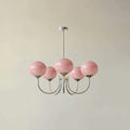 Glowing Delight - Moderne Kronleuchter Aus Marshmallow 5 Köpfe / Chrom Rosa Deckenlampe