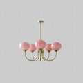 Glowing Delight - Moderne Kronleuchter Aus Marshmallow 5 Köpfe / Kupfer Rosa Deckenlampe