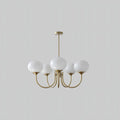 Glowing Delight - Moderne Kronleuchter Aus Marshmallow 5 Köpfe / Kupfer Weiß Deckenlampe