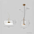 Hailie - Retro Led Goldene Amber Metall-Glas Deckenlampen Deckenlampe