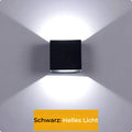 Hydroprotect - Wasserfeste Wandleuchten Schwarz / Hellweiß 6W Außenwandleuchte