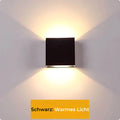 Hydroprotect - Wasserfeste Wandleuchten Schwarz / Warmesweiß 6W Außenwandleuchte