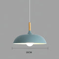 Nordicoak - Deckenleuchte Aus Nordischem Eichenholz Blau / Warmer Witz Durchmesser 35 Cm X Höhe 23