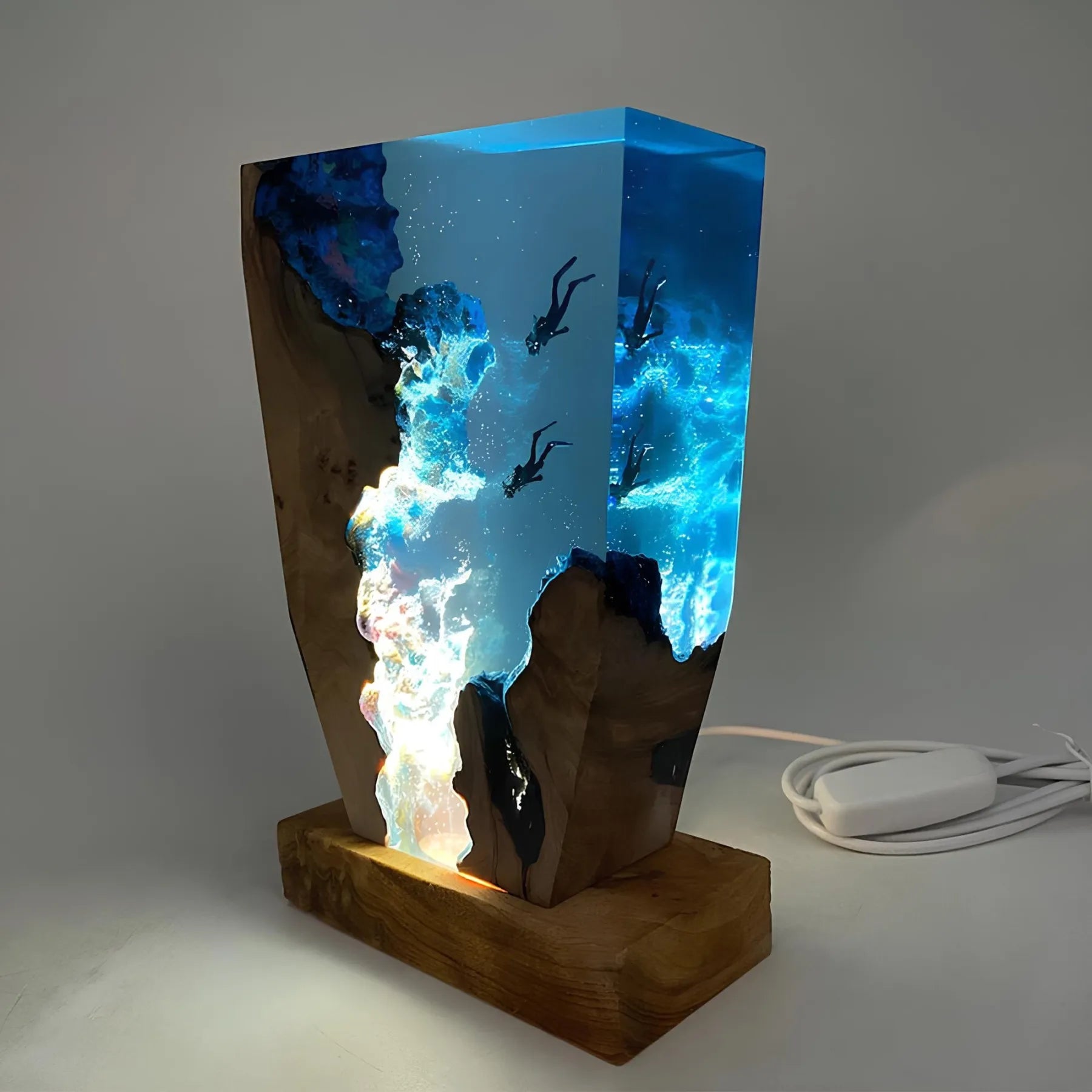 Ocean Tischlampe Türkis/Gold Mit Netz – Stylisches Licht Für Wohn- & Schlafzimmer