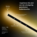 Svelte - Moderne Lineare Wandleuchte Außenwandleuchte