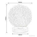 Wovenglow - Rattan Kugel Tischlampe