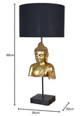 Asia Leuchte Buddha Lampe Buddhabüste Feng Shui Tischlampe (ohne Leuchtmittel) asiatisch Tischleuchte 66cm cw632 Palazzo Exklusiv