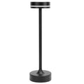 Ldafava Kleine Tischlampe, kabellos, wiederaufladbar, 3 Farben, stufenlos dimmbar, Touch-Steuerung, Nachttisch-Nachtlicht zum Lesen am Bett, Aluminium, Eisen, Acryl, 430 g