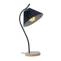 Pilipane Tischlampen Nachtt -Nachttisch Lampe Moderne Faltenlampenschirm Langlebiger Stoff Metall Stall gemütlich beleuchtet für Schlafzimmer Wohnzimmer (Schwarz)