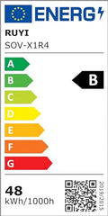 RUYI Modern LED Deckenleuchte Dimmbar mit Fernbedienung 4 Ring Deckenleuchte 48W 4400LM, Deckenlampe für Wohnzimmer, Schlafzimmer, Küche, Flur, Balkon, Esszimmer, Weiß, 2800-7000K