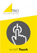 Trio Leuchten Tischleuchte Luis II 595700106, Metall Chrom, Glas weiß satiniert, exkl. 1x E14, On/Off Touch