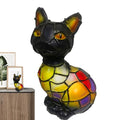 Ruwshuuk Kunststoff Tischlampe | Kunstharz LED Nachttischlampe | Handgefertigte Vintage Skulptur Beleuchtung Für Wohnzimmer Schlafzimmer Schreibtisch Kinderzimmer Büro